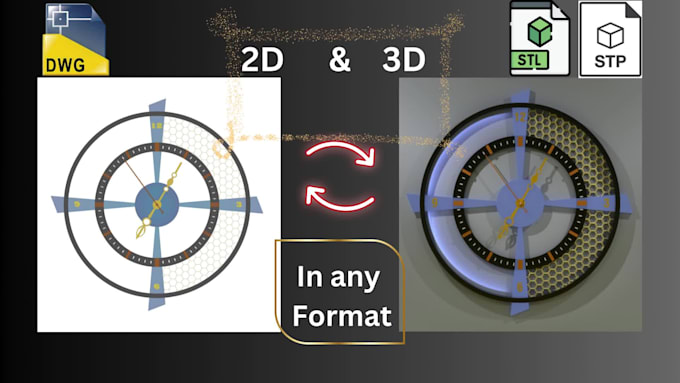 make wall clocks 2d and 3d