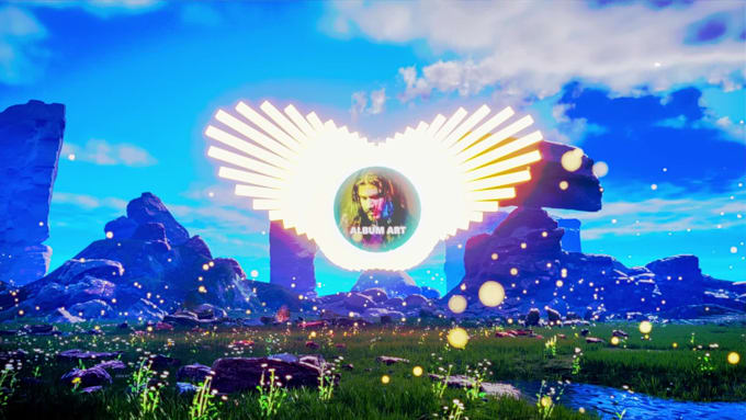 create a 3d audio spectrum music visualizer for your song