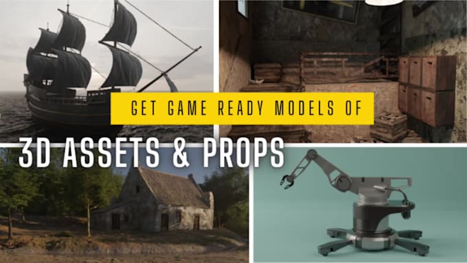 create 3d game ready assets and props