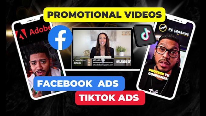 edit facebook video ads, promotional video, tik tok ads