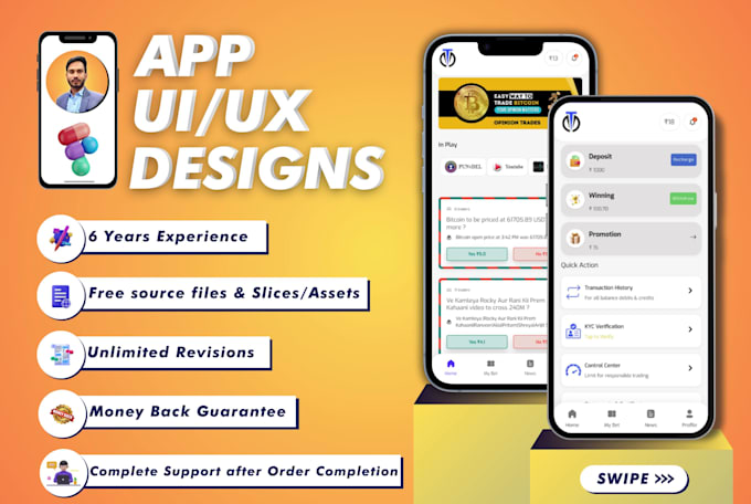 Design your mobile app mockup ui or ux and app redesign by ...