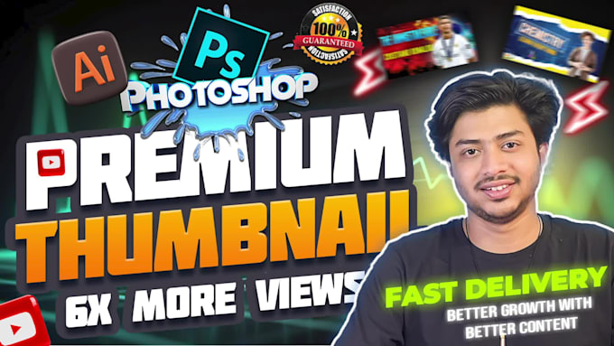 design an eyecatchy youtube thumbnail with high quality