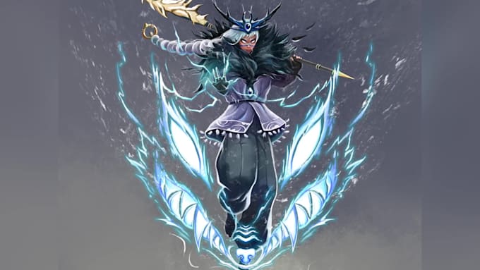 draw a character design, concept art