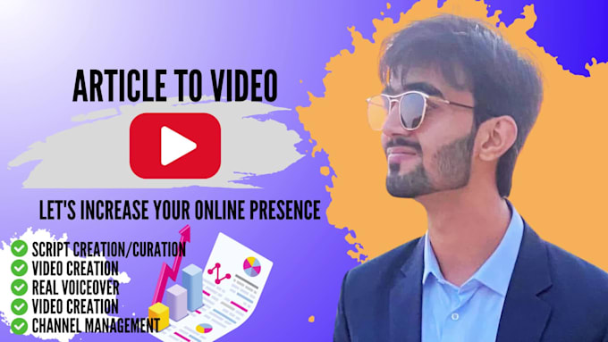 quickly convert your articles, texts, blogs or scripts to video