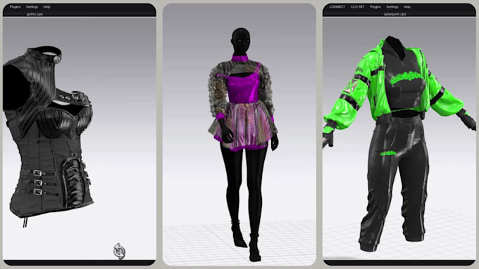 create realistic 3d clothing for fashion brands using clo3d, marvelous designer