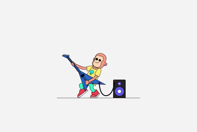 create character mascot animation lottie json web and app