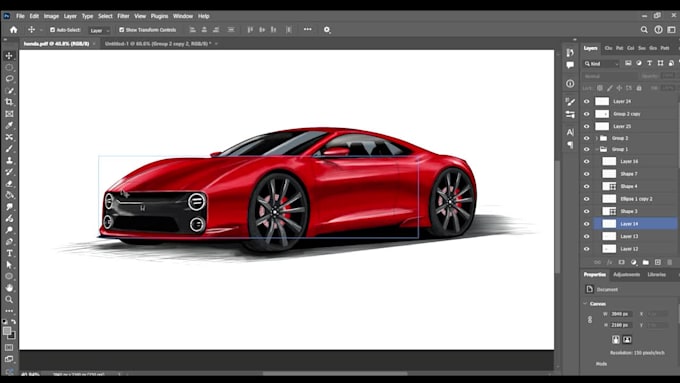 create custom car design, sketch and automotive illustration