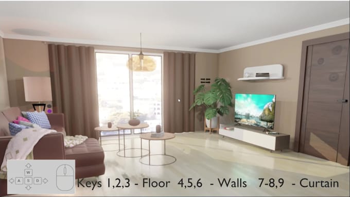 design 3d render interior images, fps first person interactive walkthrough
