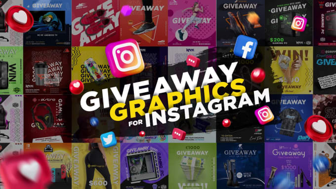 Hire a freelancer to instagram giveaway post and stories design
