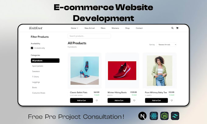 develop custom ecommerce store with nextjs online store website development