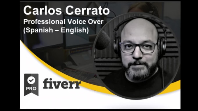 Hire a freelancer to record a pro voice over in spanish or english