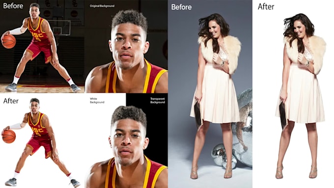 do background removal with shadow and resize and retouch