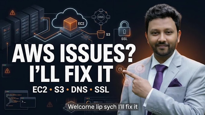 troubleshoot and fix AWS ec2, s3, dns, SSL and server issues