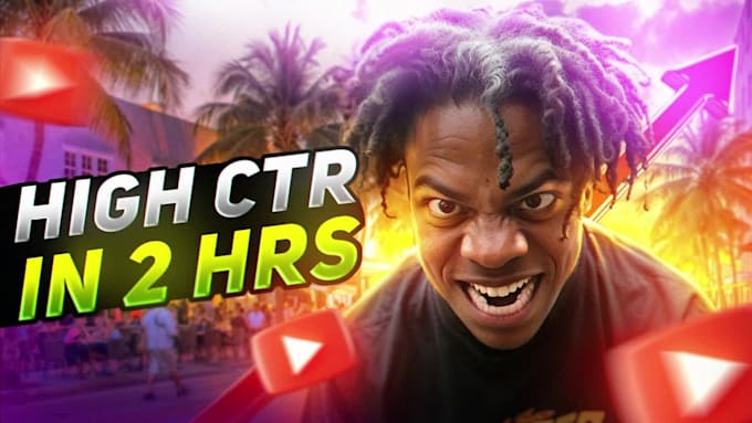 design high CTR youtube thumbnail in 2hours