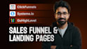 develop sales funnel, landing pages in gohighlevel, clickfunnels, systeme io