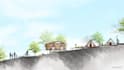 render architectural plan, elevation, section in photoshop