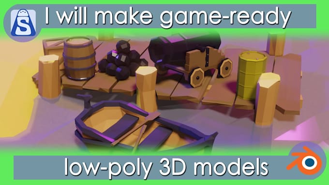 make game ready low poly 3d models