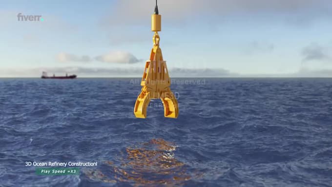create 3d offshore and subsea industrial animation
