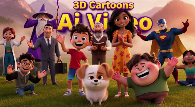 make engaging ai 3d cartoon videos for youtube