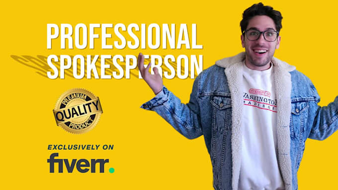 be your professional spokesperson actor for ads and marketing campaign