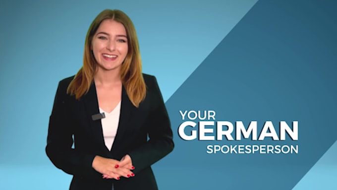 be your professional spokesperson in german