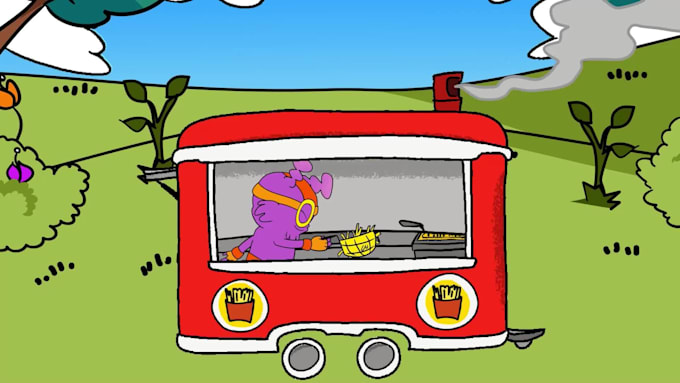 create 2d cartoon character animation video for your brand