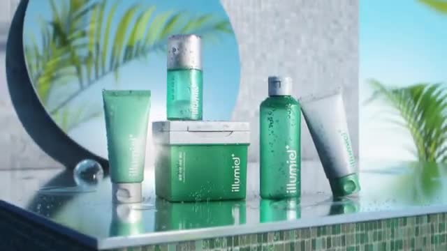 3d ai cosmetic product animation video, 3d ai skincare video, 3d makeup prod