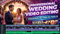 do cinematic wedding video editing and wedding reels editing