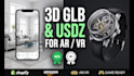 create 3d product glb, gltf, usdz for shopify amazon ar vr