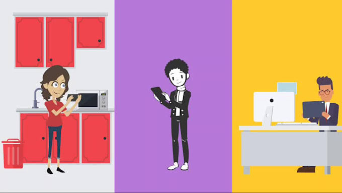 create a 2d animated video