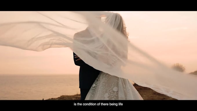 do wedding video editing, cinematic wedding film and highlight reel