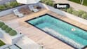 do backyard landscape design, garden, pool, patio, fireplace, deck