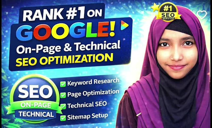 do website on page SEO and technical fixes for top ranking