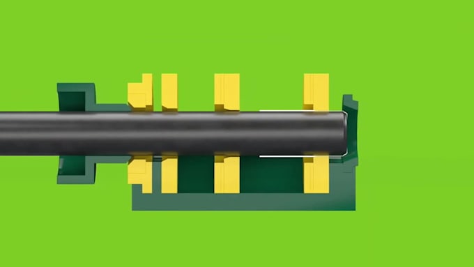 create realistic 3d industrial animation for factory production line animation