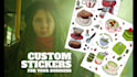 create custom sticker pack for your business, cute cartoon illustrations
