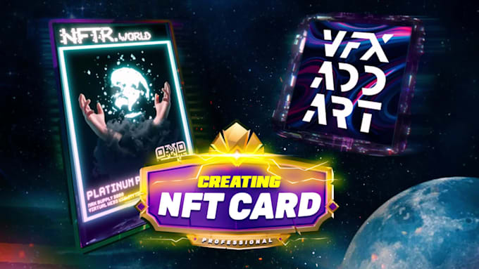 create trading nft and crypto card animation