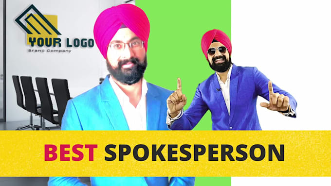be indian spokesperson on green screen, selfie video actor