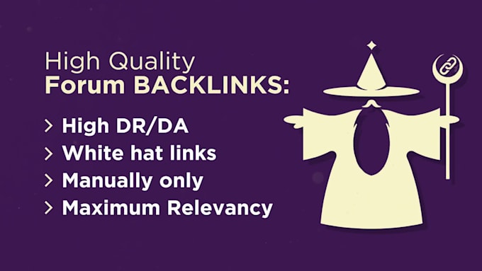 do high quality manual forum backlinks with high DR da