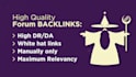 do high quality manual forum backlinks with high DR da