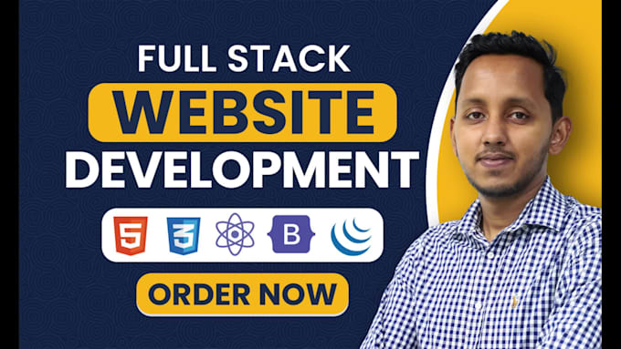 do website development as full stack web developer, PHP laravel HTML CSS react
