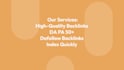 build high quality link building with safe high da authority SEO backlinks