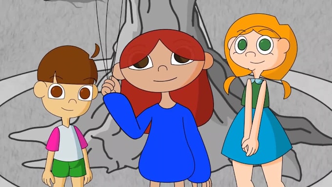 make a 2d cartoon animation video, cartoon music video, 2d character animation