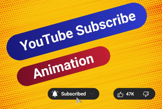 Animate youtube subscribe button and like button by Motionsure | Fiverr