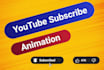 animate youtube subscribe button and like button