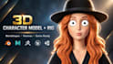 create a rigged 3d avatar character with blendshapes and visemes