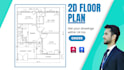 draw your architectural 2d floor plan in autocad