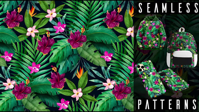 create professional seamless pattern designs for fabric, textiles, and more