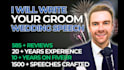 write your epic groom wedding speech, tribute vows or toast