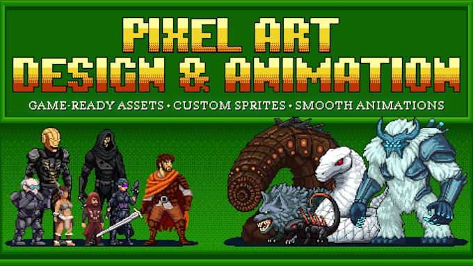 create pixel art character animation for your game