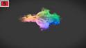 create beauty colorful liquid particles logo animation